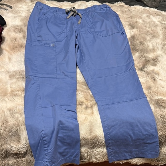 Bundle of Scrub Pants in Burgundy, Black, Blue, and Gray - Picture 3 of 6